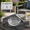 24 Aschenbecher Hochwertige Glas Ascher Rund Gastro Wind Produktbild-Vorschau 7
