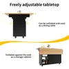 A product image showing a kitchen cart in two different configurations: one extended and one folded. Produktbild-Vorschau