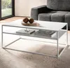 Couchtisch FineBuy Sofatisch 100 cm Weiß Metall Produktbild-Vorschau 1
