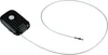 A black combination lock with a silver cable is shown against a white background. Produktbild-Vorschau