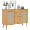 vidaXL Sideboard SENJA Rattan-Optik Braun 112x40x80 cm Produktbild-Vorschau 3
