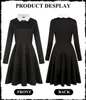 Costume da donna Abito da travestimento Halloween Wednesday Anteprima dell’immagine prodotto 4