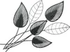 tableau mural 3D "Feuilles" en métal, noir, 55 x 84 cm, Voir les images du produit 3