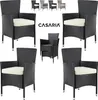 Casaria® Set de 4 chaises en polyrotin Gris avec coussin Voir les images du produit 1