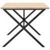 Esstisch X-Gestell 180x90x75,5 cm Massivholz Kiefer & Stahl Produktbild-Vorschau 5