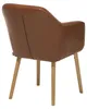 BELIANI Esszimmerstuhl Goldbraun Kunstleder Holzbeine Retro Produktbild-Vorschau 6