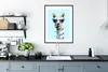 MuchoWow® Gerahmtes Poster Lama - Sonnenbrille - Blau - Produktbild-Vorschau 4