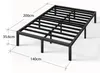 Plattform-Bettgestell Metall 36 cm 140x200 cm Schwarz Productafbeelding-voorbeeld