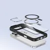 An exploded view of a phone case and its components, including a phone. Náhled obrázku produktu