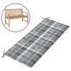 vidaXL Gartenbank-Auflage Grau Karomuster 120x50x4 cm Produktbild-Vorschau 11