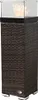 Ethanol-Feuersäule Braun Poly-Rattan, 120 cm hoch, 33x33 Produktbild-Vorschau 1