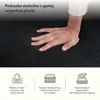 A hand pressing into a dark gray cushion, with three feature icons and text below. Podgląd zdjęcia produktu