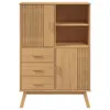 Credenza OLDEN Brown 85x43x125 cm in legno massiccio di Anteprima dell’immagine prodotto 6