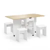 Ensemble de salle à manger pliant Mondeer avec 4 tabourets Voir les images du produit 3