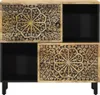 vidaXL Mobile laterale 80x33x75 cm in legno massiccio di Anteprima dell’immagine prodotto 5