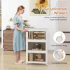 3er-Set Aufbewahrungsbox faltbar, mit 4 Rollen, stapelbare Produktbild-Vorschau 5