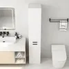 Armoire de salle de bain Bar 2 portes Blanc Étagères hautes Voir les images du produit 9