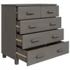 Sideboard HAMAR Hellgrau 79x40x80 cm Massivholz Kiefer Produktbild-Vorschau 5