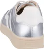 A rear view of a silver and white sneaker. Produktbild-Vorschau