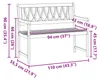Ławka ogrodowa vidaXL, naturalna, 110 x 55,5 x 90 cm, lite Podgląd zdjęcia produktu 6