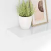 vidaXL Schweberegale 4 Stk. Hochglanz-Weiß 50x23x3,8 cm MDF Produktbild-Vorschau 4