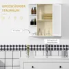 HOMCOM Armadietto a specchio, scaffale da bagno, mobile da Anteprima dell’immagine prodotto 5