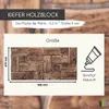 A diagram showing the dimensions and a visual representation of a wood-look wall panel. Produktbild-Vorschau