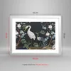 Gerahmtes Poster - Weißer Rahmen - Asiatisch Reiher Blumen Produktbild-Vorschau 5