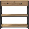 vidaXL Konsole Tisch mit Schubladen Artisan-Eiche 75 x 28 x Produktbild-Vorschau 3