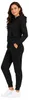 Damen Jogginganzug einfarbig 100% Baumwolle 586 Schwarz L Produktbild-Vorschau 2