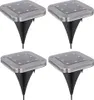 4x LED Solarleuchte, Wegeleuchte, Edelstahl, LxB 10x10 cm Produktbild-Vorschau 1