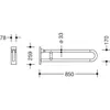 HEWI 801.50B220 99 Stützklappgriff Ser 801, matt, Produktbild-Vorschau 3