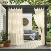 2er Set Outdoor Vorhang Voile Beige Wasserabweisend Gardine Produktbild-Vorschau 4