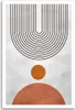 Leinwandbild Bögen und Kreise im Boho-Stil 60x90 Feeby Grau Produktbild-Vorschau 3
