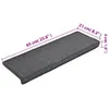 Teppich-Treppenstufen 15 Stk. 65x21x4 cm Dunkelgrau Produktbild-Vorschau 8