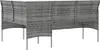vidaXL Sofa in L-Form mit Kissen Poly Rattan Grau Produktbild-Vorschau 5