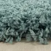 Teppich Wohnzimmer Hochflor Blau 200x200 Rund Unicolor - Produktbild-Vorschau 2