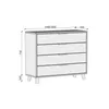 BEAUTYSOFA | Kommode HOME 4S 80 cm – Sideboard mit 4 Produktbild-Vorschau 3