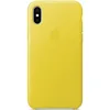 Apple Handyhülle Hard Case Echtleder Gelb für iPhone X 1 Produktbild-Vorschau 1