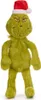 A plush toy of the Grinch wearing a Santa hat, standing against a white background. Produktbild-Vorschau