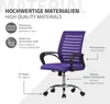 Ergonomiczne krzesło biurowe ML-Design, fioletowe, obrotowe Podgląd zdjęcia produktu 6