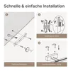 An instructional diagram showing the steps for installing a light fixture. Produktbild-Vorschau