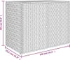 vidaXL Szafka ogrodowa szara 100x55,5x80 cm z polirattanu Podgląd zdjęcia produktu 8
