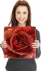 Wanduhr aus Glas mit Motiv Wassertropfen Rose- 30 x 30 cm - Produktbild-Vorschau 4