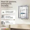 K-Möbel Vitrine suspendue en aluminium / argent (80x60x25 Voir les images du produit 2
