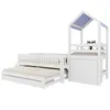 Merax Kinderbett 90x200 cm mit Ausziehbett 90x190, Hausbett Produktbild-Vorschau 6