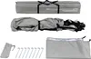 A disassembled pop-up pavilion and its accessories are laid out on a white background. Produktbild-Vorschau