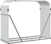 A silver firewood rack made of galvanized steel. Náhľad obrázku produktu