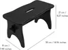 Creative Deco Schwarze Fußbank Holz Hocker - 38 x 19 x 21 Produktbild-Vorschau 1
