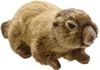 A plush toy marmot lying down against a white background. Produktbild-Vorschau